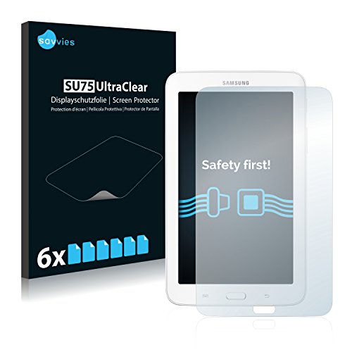 savvies Protector Pantalla Compatible con Samsung Galaxy Tab 3 7.0 Lite (6 Unidades) Pelicula Ultra Transparente