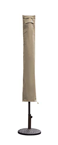Sekey Carcasa para diámetro 200 cm/200 cm × 150 cm/200 cm × 125 cm sombrilla, Dos Cubiertas para sombrilla, 100% poliéster,Taupe