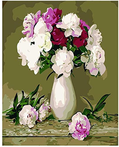 shuodade Pintura por números para adses Adultos Principiantes DIY Juego Completo de Pinturas acrílicas y Cepillo Flores caídas 40 * 50 Pulgadas (sin Marco) shuodade Pintura por números para adses Adultos Principiantes DIY Juego Completo de Pinturas acrílicas y Cepillo Flores caídas 40 * 50 Pulgadas (sin Marco)