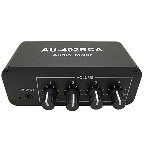 SNOWINSPRING Mezclador RCA de MúLtiples Fuentes Reverberador de Audio EstéReo Conmutador Interruptor de Audio Controlador de 4 Entradas y 2 Salidas Controlador de Volumen de Auriculares SNOWINSPRING Mezclador RCA de MúLtiples Fuentes Reverberador de Audio EstéReo Conmutador Interruptor de Audio Controlador de 4 Entradas y 2 Salidas Controlador de Volumen de Auriculares