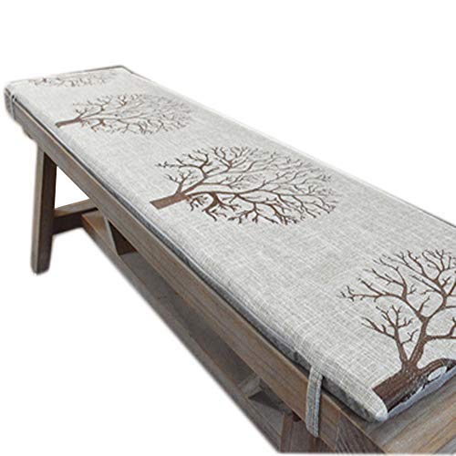 sunshinelh Cojín para banco de jardín de 2 y 3 plazas con lazo, almohadilla antideslizante para asiento de banco de madera, colchón de repuesto para columpio interior y exterior (A,40 x 160 cm)