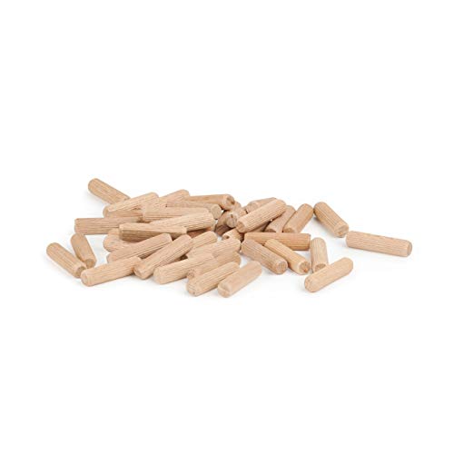 Tacos de madera de 8 mm x 40 mm, 2 kg, tacos estriados de madera de haya maciza, se envía en caja, ideal para tacos maestros