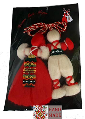 Tamaño grande primavera decoración regalo búlgaros Martenitsa martenica Pijo y Penda Tamaño grande primavera decoración regalo búlgaros Martenitsa martenica Pijo y Penda