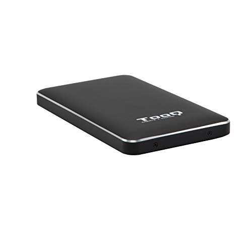 TooQ TQE-2531B - Carcasa para discos duros HDD de 2.5" (SATA I/II/III hasta 9.5 mm, USB 3.1) color negro