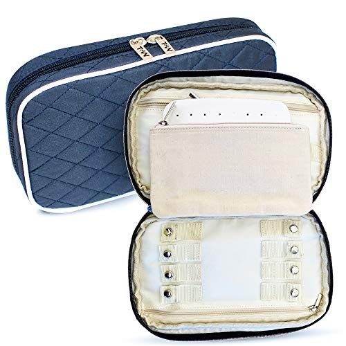 Travel-Wizz Organizador de joyas de viaje Ligero y compacto. Fácil de guardar en tu equipaje de mano y se adapta a las cajas de seguridad de hotel