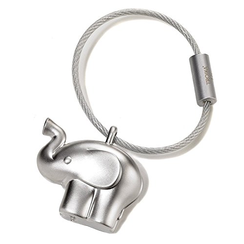 TROIKA - KR14-01 - Llavero de elefante pequeño, metal fundido, mate