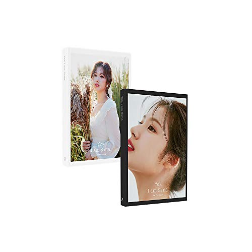 Twice Sana Photobook Yes, I am Sana (incl. Photobook, Accordion Postcard Set, Photocards) (Black version(B))