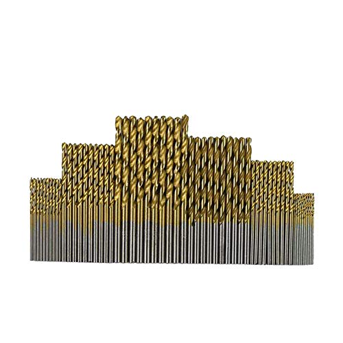 Twist Drill Bits Qutaway 60 Piezas Juego de brocas HSS Micro 1/1.5/2/2.5/3/3.5mm Herramienta de brocas de titanio para madera y aluminio (60 piezas)