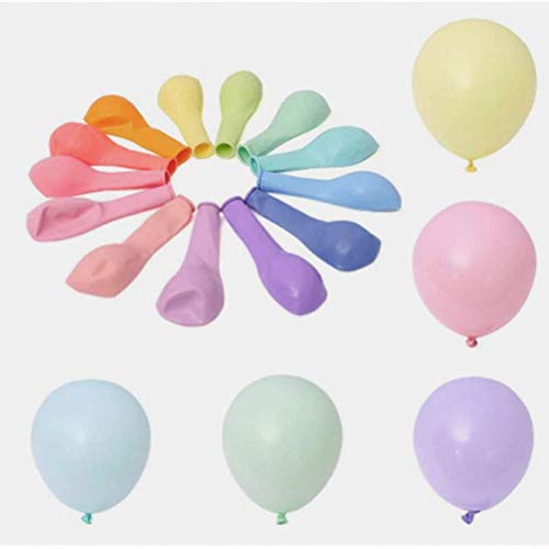 Unishop 100 Globos de Colores Pastel de Látex para Fiestas, Globos para Decorar en Celebraciones, Bodas, Cumpleaños (Multicolor)