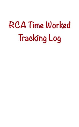 USPS RCA Time Worked Tracking Log Notes Composition Perfectly Sized Book: (5x8 Wide Ruled USPS RCA 80 Page Notebook)