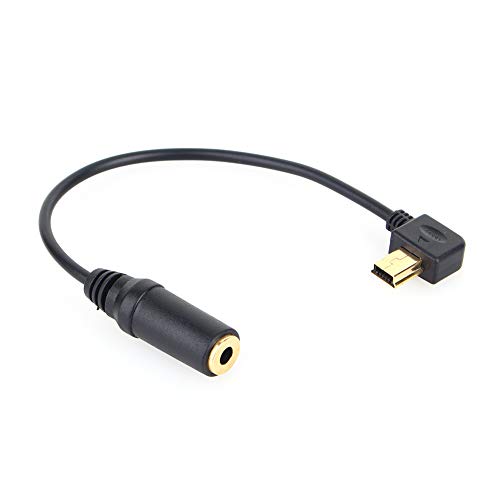 Vbestlife Cable Adaptador de micrófono, Conector de Audio de 3,5 mm Cable Adaptador de Enlace de micrófono USB para cámara GoPro Hero 3 4, Plug and Play Simple