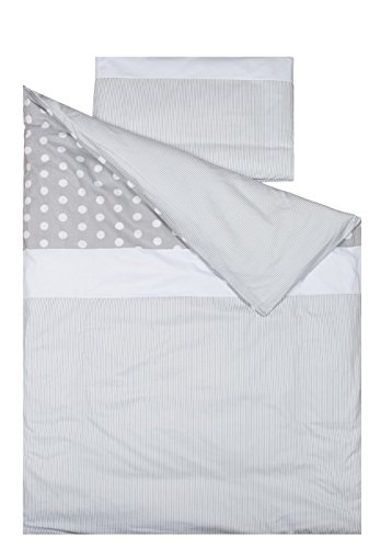 Vizaro - Funda Nórdica y Funda Almohada MaxiCuna 70x140cm - 100% Algodón - Med. 100x135cm, 30x60cm - Hecho UE, OekoTex - Lunares y Líneas Vizaro - Funda Nórdica y Funda Almohada MaxiCuna 70x140cm - 100% Algodón - Med. 100x135cm, 30x60cm - Hecho UE, OekoTex - Lunares y Líneas