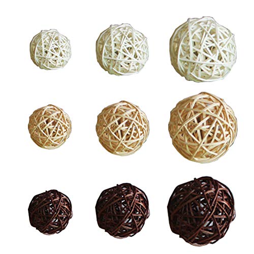 Wenlai 30 Piezas Bolas de Mimbre Ratán, Accesorios de Aromaterapia, Decorativas Bolas, Rellenos de Jarrón de Esferas Naturales, para Decoración del Hogar, Artesanía, Fiesta(Blanco, Beige, Marrón) Wenlai 30 Piezas Bolas de Mimbre Ratán, Accesorios de Aromaterapia, Decorativas Bolas, Rellenos de Jarrón de Esferas Naturales, para Decoración del Hogar, Artesanía, Fiesta(Blanco, Beige, Marrón)