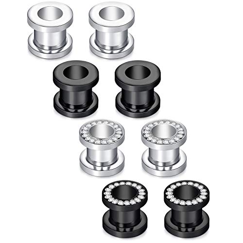 WillTen 4Pares Piercing Oreja Tunnels Plugs Ecarteur Gauges Elargisseur Piercing Oreja Vis Flesh Flare Acero Inoxidable Joyería Piercing del Cuerpo para Mujer Hombre 0G (8MM) WillTen 4Pares Piercing Oreja Tunnels Plugs Ecarteur Gauges Elargisseur Piercing Oreja Vis Flesh Flare Acero Inoxidable Joyería Piercing del Cuerpo para Mujer Hombre 0G (8MM)