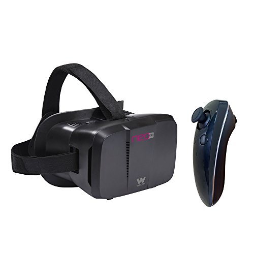Woxter Neo VR1 - Kit Gafas de Realidad Virtual 3D para Smartphone con Mando a Distancia, Color Negro