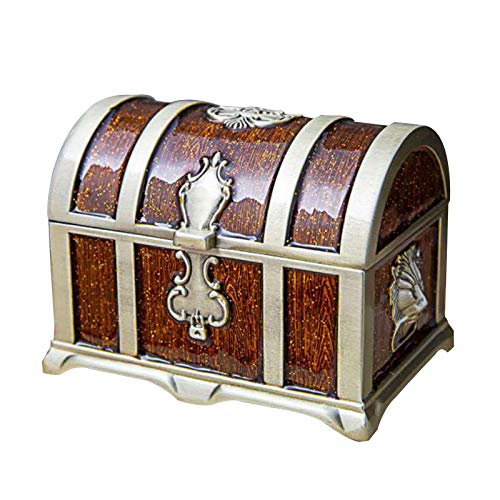 WT-DDJJK Tirador de Puerta, Cofre del Tesoro Pirata Vintage Caja de Almacenamiento de Regalo Collar Caja Retro Antigua