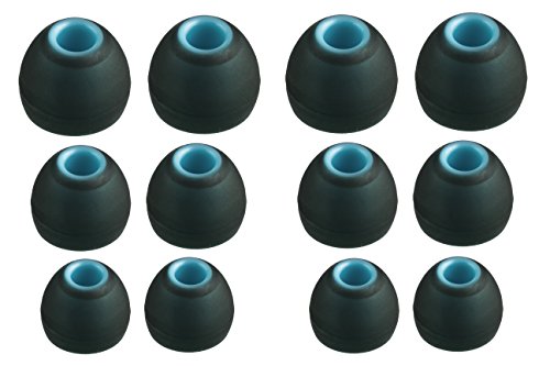 XCESSOR (S/M/L) 6 Pares (12 Piezas) de Reemplazo de Silicona en Auriculares intrauditivos Auriculares de tamaño S/M/L. Reemplazo de Auriculares para Auriculares Populares intrauditivos. Negro/Azul XCESSOR (S/M/L) 6 Pares (12 Piezas) de Reemplazo de Silicona en Auriculares intrauditivos Auriculares de tamaño S/M/L. Reemplazo de Auriculares para Auriculares Populares intrauditivos. Negro/Azul