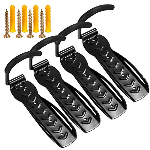 XCOZU Juego de 4 Ganchos para Montar en La Pared, Soporte Vertical para Almacenamiento de La Bici para Ahorrar Espacio en El Garaje en Interiore y Exteriore, Carga Máxima de 30 kg XCOZU Juego de 4 Ganchos para Montar en La Pared, Soporte Vertical para Almacenamiento de La Bici para Ahorrar Espacio en El Garaje en Interiore y Exteriore, Carga Máxima de 30 kg