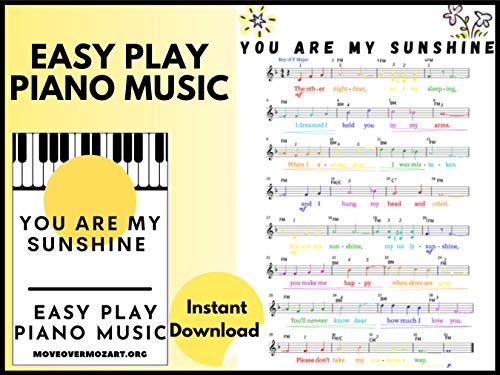 You Are My Sunshine: Easy Play Piano Songs (English Edition)