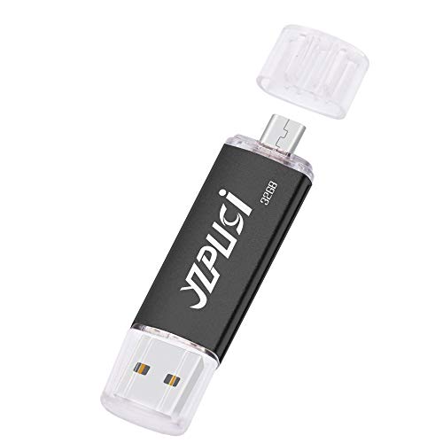 YZPUSI 32 GB Memoria USB, 2 en 1 USB 2.0 Doble Transforma Pendrive para PC y Android con OTG Micro USB, Memoria USB Compatible con Smartphones y Tableta Memory Externa