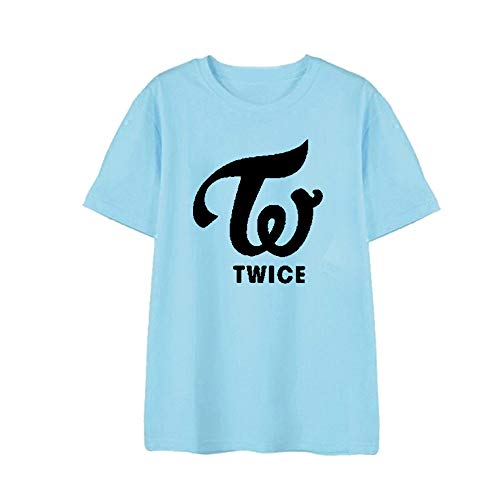 ZIGJOY KPOP Girl Group Twice Camiseta de Camiseta Sana Momo Mina para Fanáticos Blue S