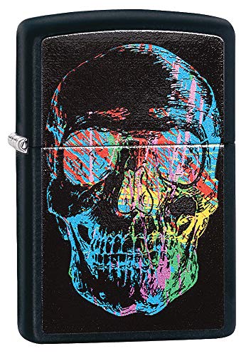 Zippo X-Ray Black Matte Skull Lighter - Mechero, Color Negro Mate, Talla UK: 6x4