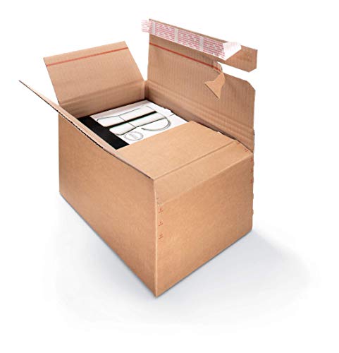 10 cajas de cartón automáticas con cierre adhesivo. Medidas: 445 x 315 x 300 mm