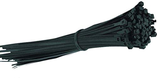 100 UNIDADES Bridas para cables,bridas de plastico Longitud: 290mm, Ancho: 4,8mm con cierre,brida ideal para sujeta cables y varios bricolaje caseros (NEGRO)