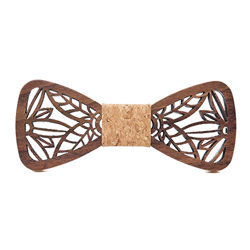 2019 Hueco de madera Moda de madera Bow Pie ​​Men's Body Body Pajarito Forma de mariposa Forma de madera Etiqueta de madera (Color : Natural, Size : 5 * 9.5cm)