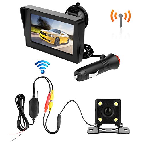 3T6B Cámara de Visión Trasera de Inalámbrica, WiFi Cámara 4,3 Pulgadas, Plegable, LCD, TFTMonitor, IP67 Resistente al Agua, caméra de sécurité sans Fil pour Voiture 3T6B Cámara de Visión Trasera de Inalámbrica, WiFi Cámara 4,3 Pulgadas, Plegable, LCD, TFTMonitor, IP67 Resistente al Agua, caméra de sécurité sans Fil pour Voiture