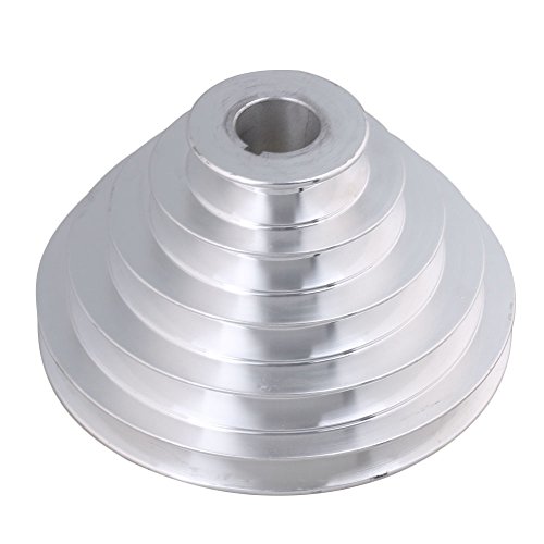 54 mm a 150 mm Diámetro Exterior de 25 mm de diámetro Interior 12.7 mm Aluminio 5 Pasos de pavimento de cinturón de poleas para un Tipo de cinturón Temporal de Correa en V 54 mm a 150 mm Diámetro Exterior de 25 mm de diámetro Interior 12.7 mm Aluminio 5 Pasos de pavimento de cinturón de poleas para un Tipo de cinturón Temporal de Correa en V