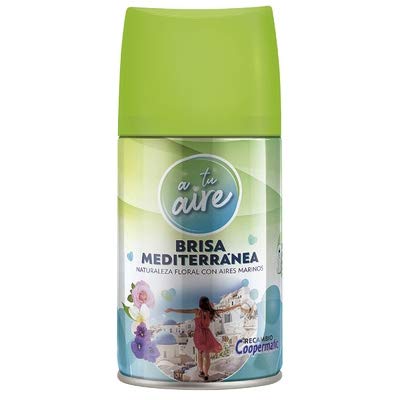 A tu aire|Aerosol Ambientador| Recambio Automático | Naturaleza Floral con Aires Marinos| Fragancia Brisa Mediterránea | Contenido: 250 ml