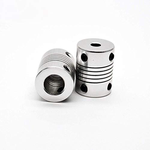 Acoplamiento flexible de eje de 5 mm a 8 mm, acoplador de motor paso a paso 19 x 25, aleación de aluminio CNC, conector articulado para motor de 3/4/5/6/6.35/7/8/10 mm (6,35 mm x 8 mm). Acoplamiento flexible de eje de 5 mm a 8 mm, acoplador de motor paso a paso 19 x 25, aleación de aluminio CNC, conector articulado para motor de 3/4/5/6/6.35/7/8/10 mm (6,35 mm x 8 mm).