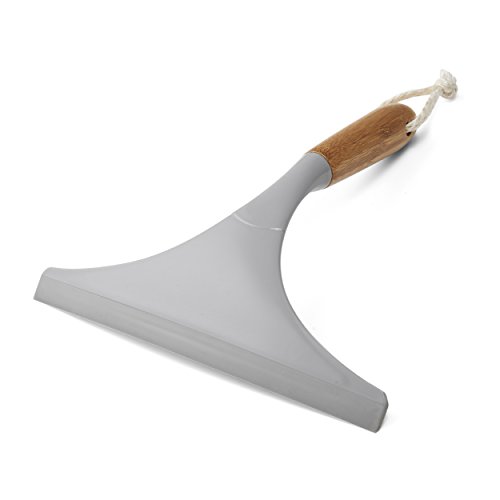 Addis rasqueta limpiacristales de Ducha con Mango de bambú Natural, diseño Moderno y Elegante 23 cm de Ancho, Color Gris y Natural, Gris y Madera Addis rasqueta limpiacristales de Ducha con Mango de bambú Natural, diseño Moderno y Elegante 23 cm de Ancho, Color Gris y Natural, Gris y Madera