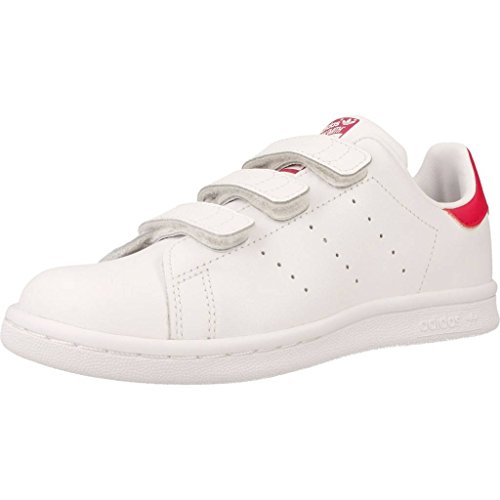 adidas Originals Stan Smith CF C, Zapatillas Unisex Niños, Blanco (Footwear White/Footwear White/Bold Pink 0), 35 EU