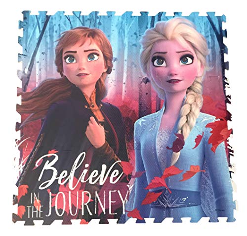 Alfombra Frozen II Elsa Anna Disney Puzzle 9 piezas antideslizante 90 x 90 cm - WD20835