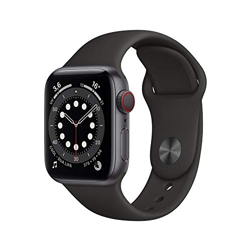 Apple Watch Series 6 (GPS + Cellular, 40 mm) Caja de Aluminio en Gris Espacial - Correa Deportiva Negra Apple Watch Series 6 (GPS + Cellular, 40 mm) Caja de Aluminio en Gris Espacial - Correa Deportiva Negra