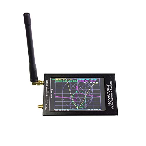 APROTII Analizador de antena de red vectorial NanoVNA NanoVNA-F VNA HF VHF VHF UHF vectorial de 10 khz-1.5 Ghz + pantalla IPS LCD de 4.3 pulgadas + funda de metal versión V3.1 + lápiz capacitivo