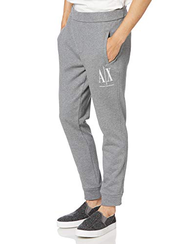 Armani Exchange Icon Tracksuit Bottom Pantalones de Deporte, Gris (Bc09 Grey 3930), 46 (Talla del Fabricante: X-Small) para Hombre