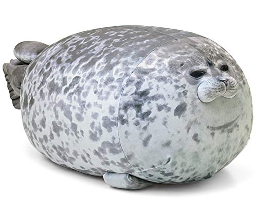 Aujelly Cojín de sellado con forma de animales marinos, suave peluche, foca de peluche, juguete para dormir, cojín relleno, dulce peluche para niños