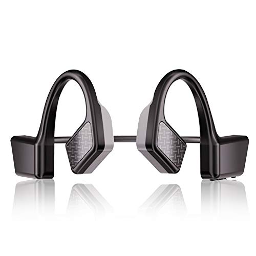 Auriculares Bluetooth 5.0 de Conducción ósea, Auriculares Deportivos Inalámbricos de Oreja Abierta a Prueba de Sudor con Micrófono, Auriculares Estéreo para Correr/Conducir/Andar en Bicicleta