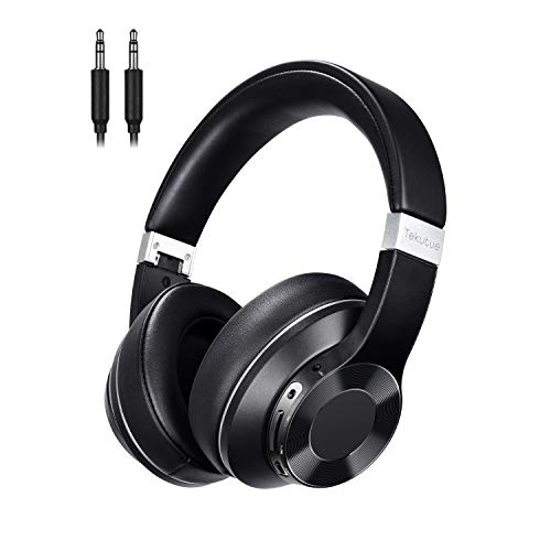 Auriculares con cancelación Activa de Ruido, Tekutue Auriculares inalámbricos con Bluetooth 5.0, Alta fidelidad Estéreo, 30H de Tiempo de Juego, CVC8.0 Micrófono, Plegables, para Androide/iOS/PC Auriculares con cancelación Activa de Ruido, Tekutue Auriculares inalámbricos con Bluetooth 5.0, Alta fidelidad Estéreo, 30H de Tiempo de Juego, CVC8.0 Micrófono, Plegables, para Androide/iOS/PC