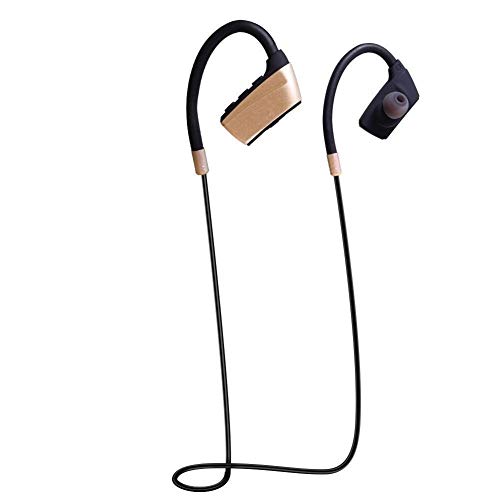 Auriculares X10 Auriculares Bluetooth inalámbricos Deportivos con Orejas Colgantes para iPhone Y Android (Color : Golden, Size : One Size)