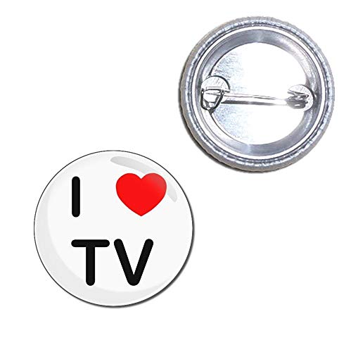 BadgeBeast.co.uk I love TV - Insignia del botón de 77 mm