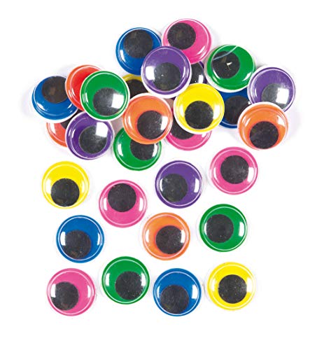 Baker Ross Ojos Ondulantes Autoadhesivos Multicolores Gigantes (paquete de 60) esenciales para arte y manualidades para niños