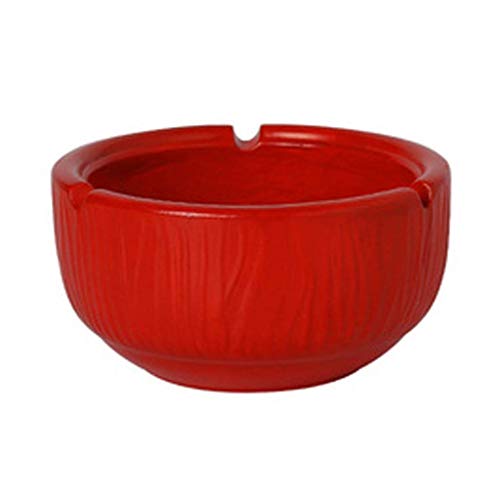 Bandeja de ceniza portátil de cerámica con diseño de árbol de moda, para decoración de cenicero de casa, color rojo, BJY969 (color rojo)