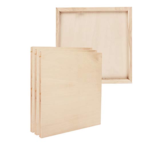 Belle Vous Lienzo de Madera (Pack de 4) - 30x30cm (12x12 inch) Paneles para Pintar en Interiores y Exteriores, Dibujos, Arte Encáustica y manualidades, Impasto y Proyectos de Medios Mixtos Belle Vous Lienzo de Madera (Pack de 4) - 30x30cm (12x12 inch) Paneles para Pintar en Interiores y Exteriores, Dibujos, Arte Encáustica y manualidades, Impasto y Proyectos de Medios Mixtos