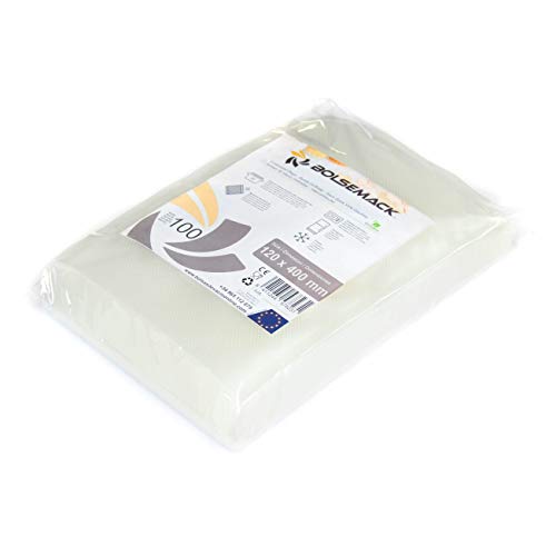 Bolsa para envasado al vacio 120x400 gofrada (100 unidades) Para todo tipo de envasadora doméstica, Foodsaver, Lacor, Caso, Tre Spade, etc. Bolsa para envasado al vacio 120x400 gofrada (100 unidades) Para todo tipo de envasadora doméstica, Foodsaver, Lacor, Caso, Tre Spade, etc.