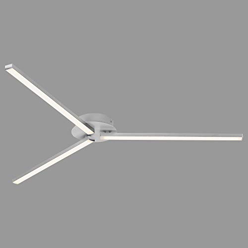 Briloner Leuchten 3181-039, LED, lámpara de Techo de 3 Luces, 2 Brazos articulables, 1500 lúmenes, 3000 Kelvin (Blanco cálido), 15 vatios, Color Aluminio, 685x593x46mm (Largo x Ancho x Alto) Briloner Leuchten 3181-039, LED, lámpara de Techo de 3 Luces, 2 Brazos articulables, 1500 lúmenes, 3000 Kelvin (Blanco cálido), 15 vatios, Color Aluminio, 685x593x46mm (Largo x Ancho x Alto)