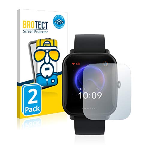 BROTECT Protector Pantalla Completa Compatible con Huami Amazfit Bip U Pro (2 Unidades) 3D Curvo